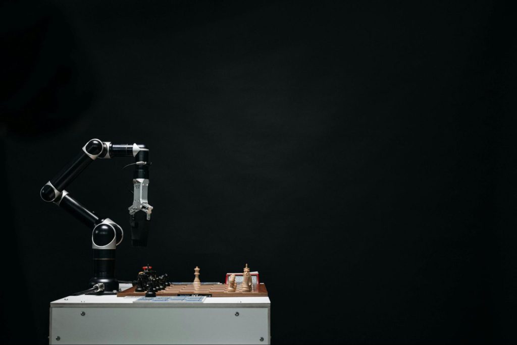 robot playing chess