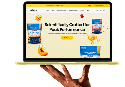 Website development mockup